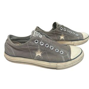 Womens Star Slip-On Converse- Gray